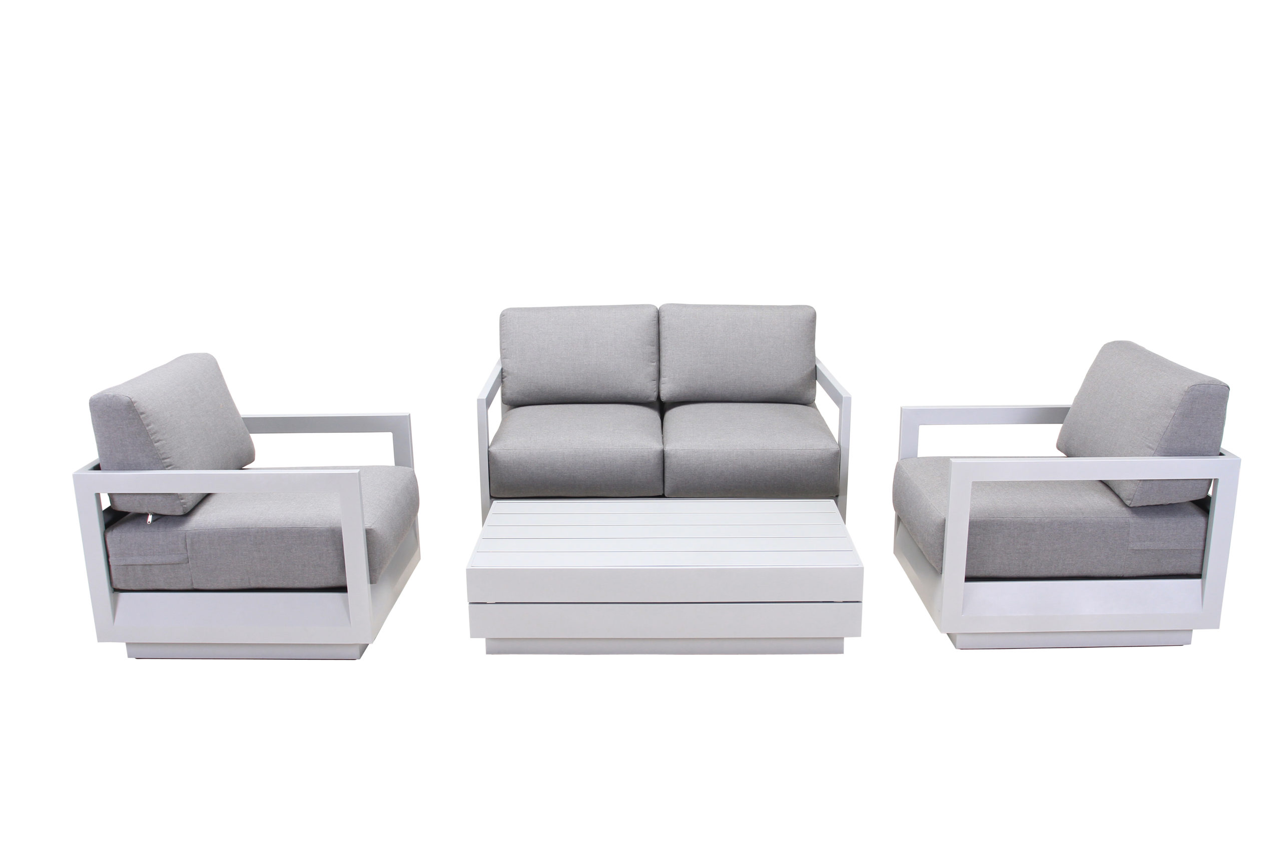 Protege Casual Outdoor Patio Furniture Nevis Conversation Set 4 Pc